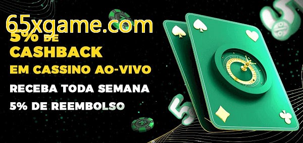 Promoções do cassino ao Vivo 65xgame.com